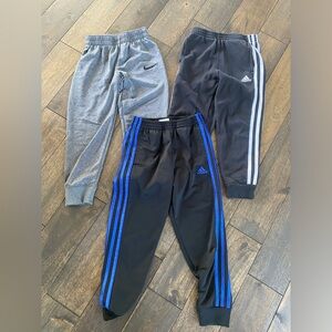 Boys Nike & Adidas jogger pants. Lot of 3 - Size 6